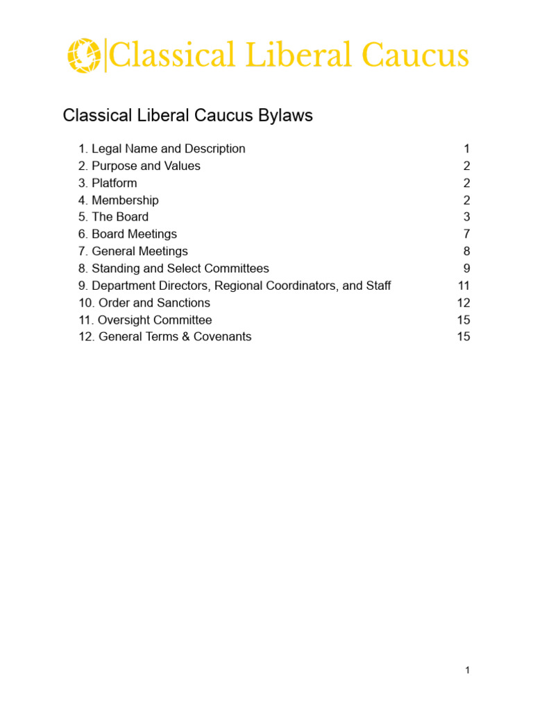 CLC Bylaws 2023 | PDF | Committee | Government