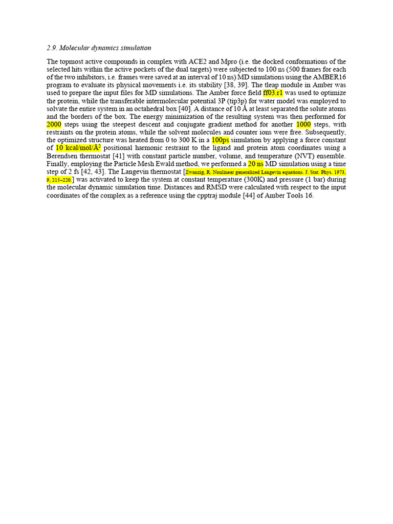 MD-Simulation Protocol | PDF