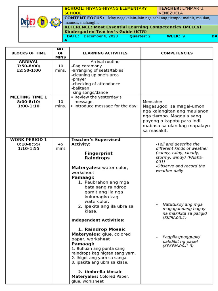 WEEK 9 - Day 4 CO LP Edited | PDF