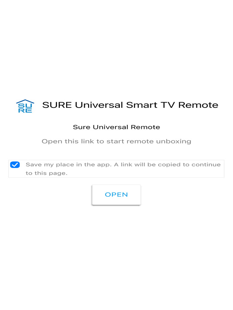 Sure Universal Smart TV Remote Guide | PDF