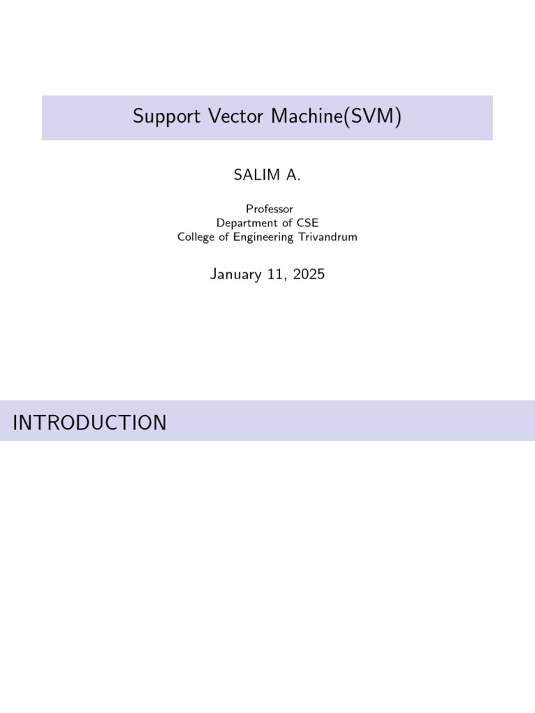Svm | PDF | Support Vector Machine | Machine Learning