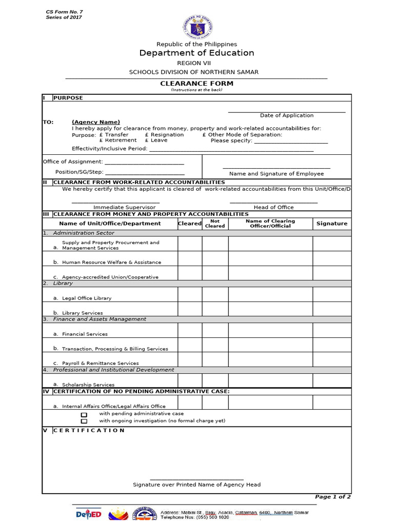 Employee Clearance Form Instructions | PDF | Business