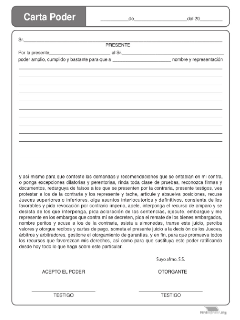 Carta Poder | PDF