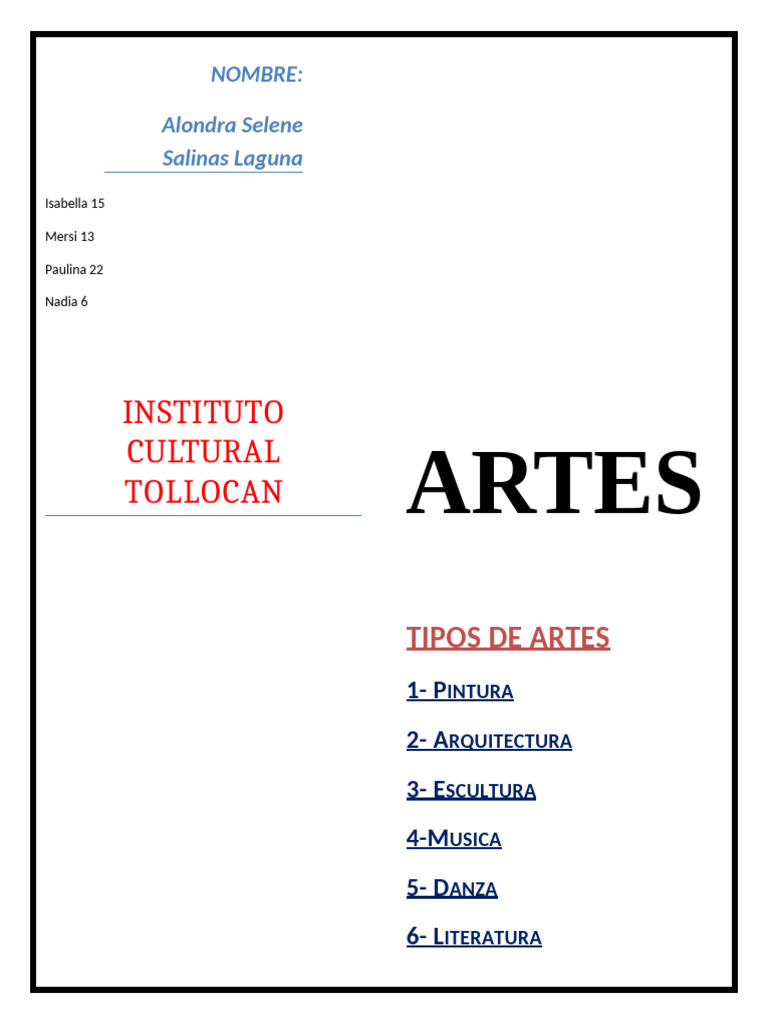 Proyecto Artes | PDF | Ballet