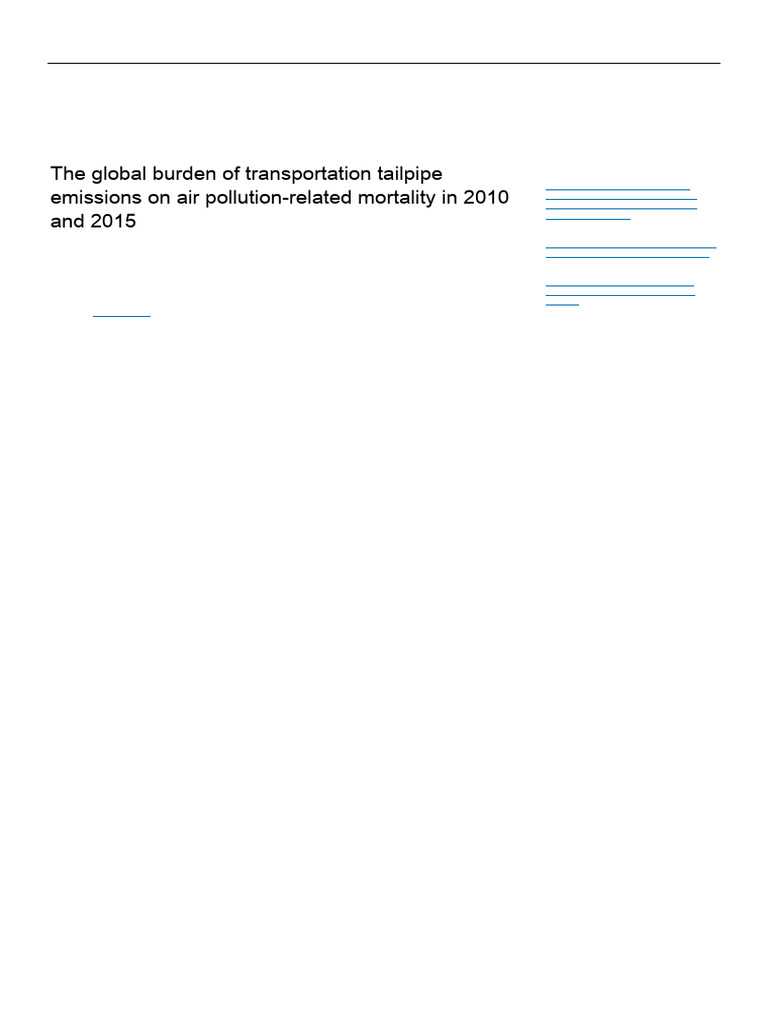 Anenberg 2019 Environ. Res. Lett. 14 094012 | PDF | Air Pollution ...