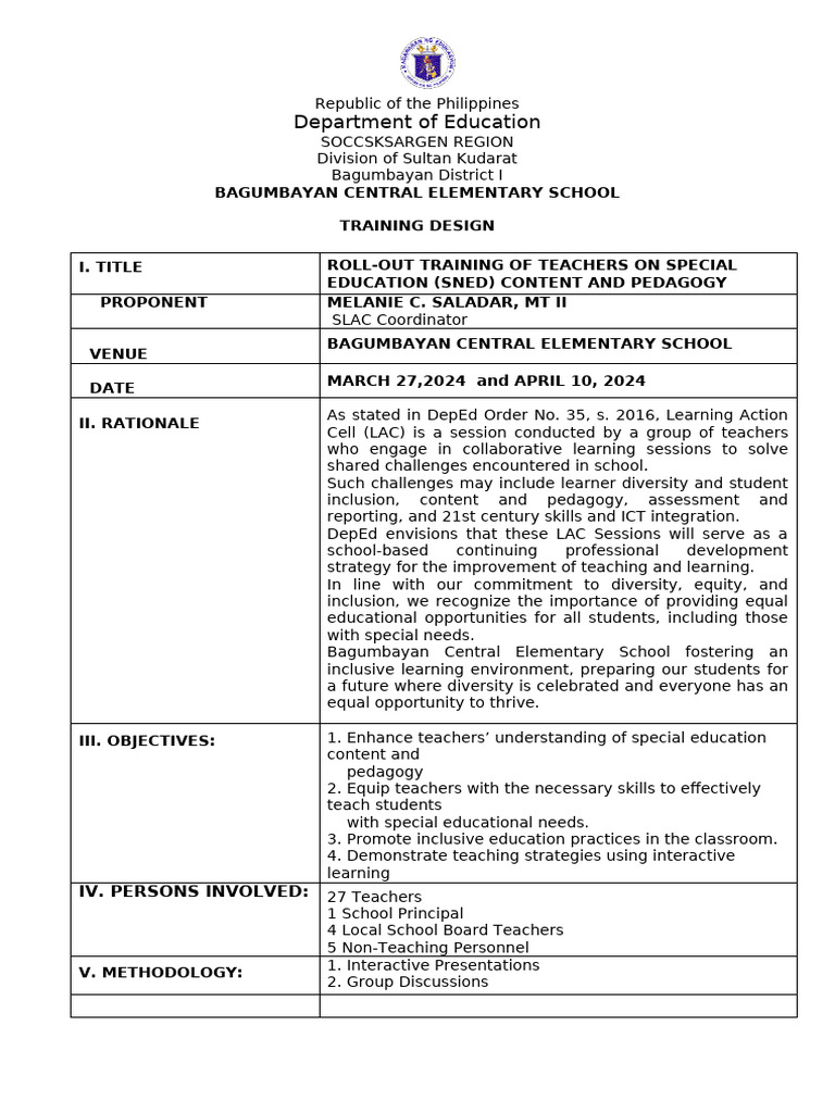 Special Education Teacher Training 2024 | PDF | Teachers | Learning