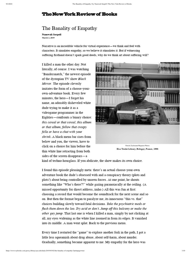 The Banality of Empathy Explored | PDF | Empathy | Hannah Arendt