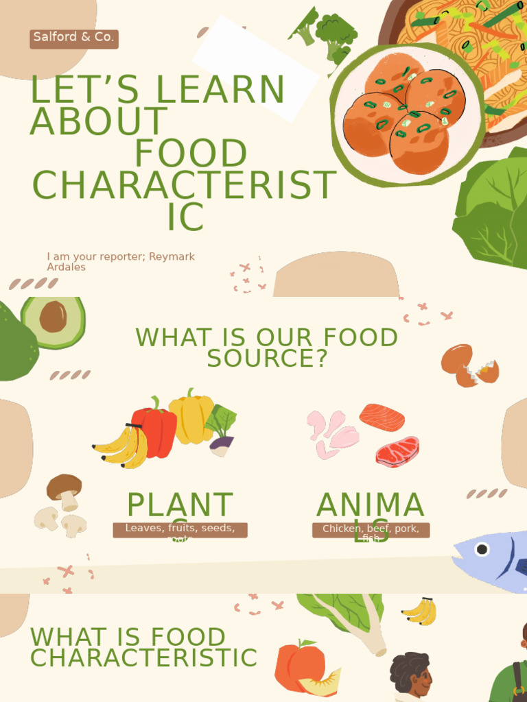 Understanding Food Characteristics | PDF