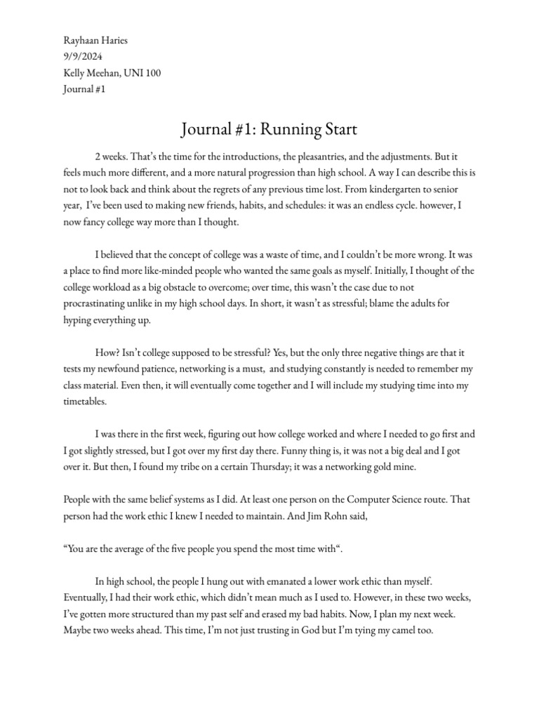 Journal #1 | PDF