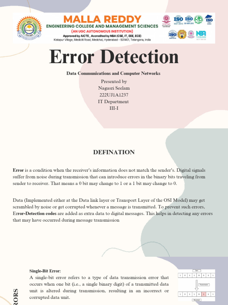 DCCN PPT unit 1_20241112_223343_0000 | PDF | Error Detection And ...