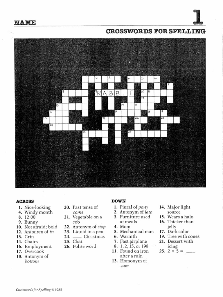 Crosswords 1 2 | PDF