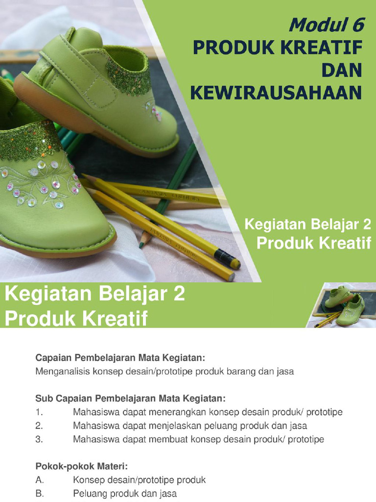 Modul 6 PRODUK KREATIF DAN KEWIRAUSAHAAN | PDF