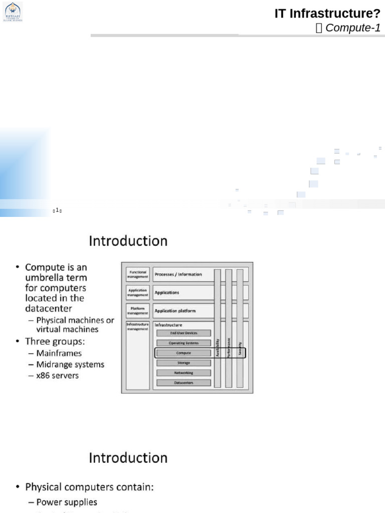 IT Infrastructure Overview: Compute-1 | PDF