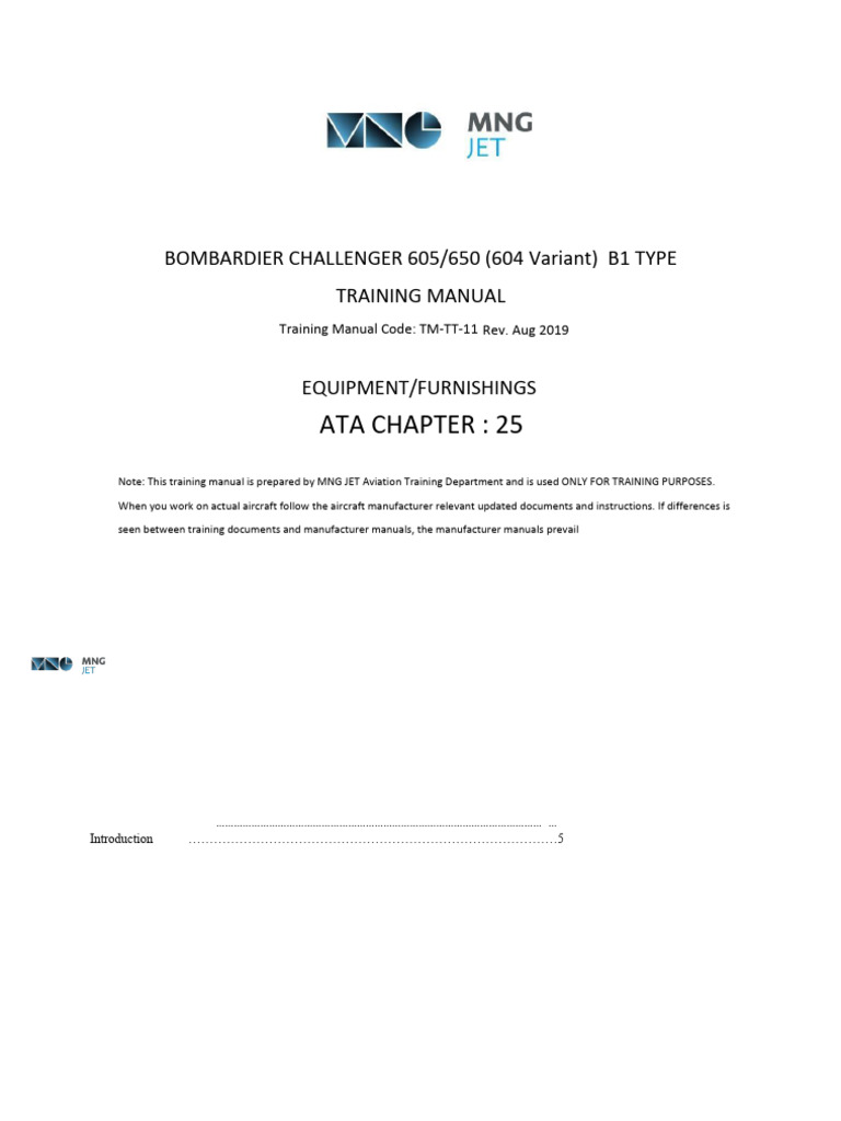 Challenger 605/650 Training Manual | PDF | Seat Belt | Manufactured Goods