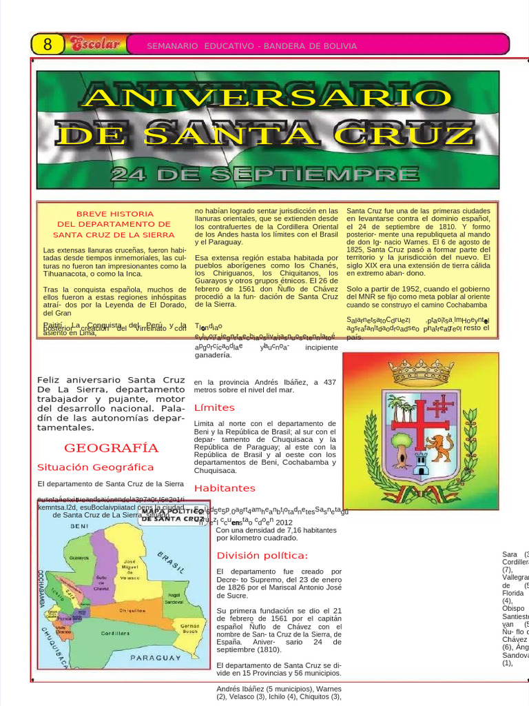 PDF Aniversario Magico de Santa Cruz de La Sierra | PDF | Bolivia