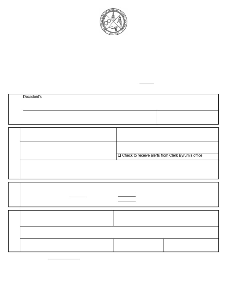 Ingham County Death Certificate Request Form | PDF | United States ...