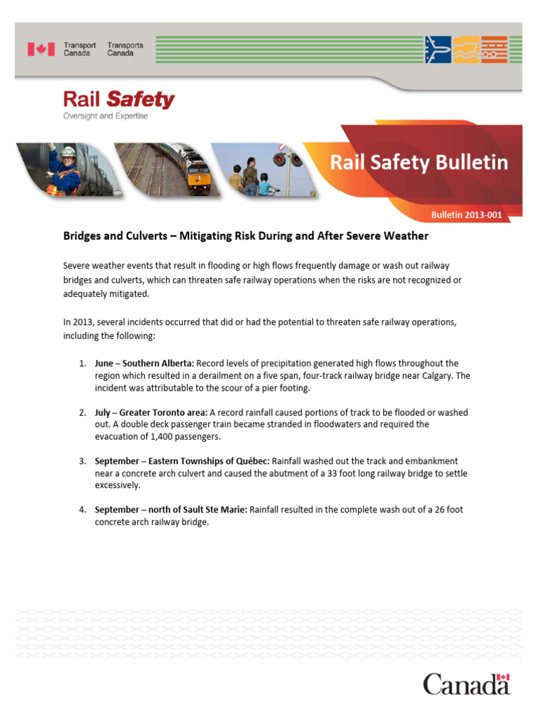 Rail Safety: Weather Risk Mitigation | PDF | Flood | Rail Transport