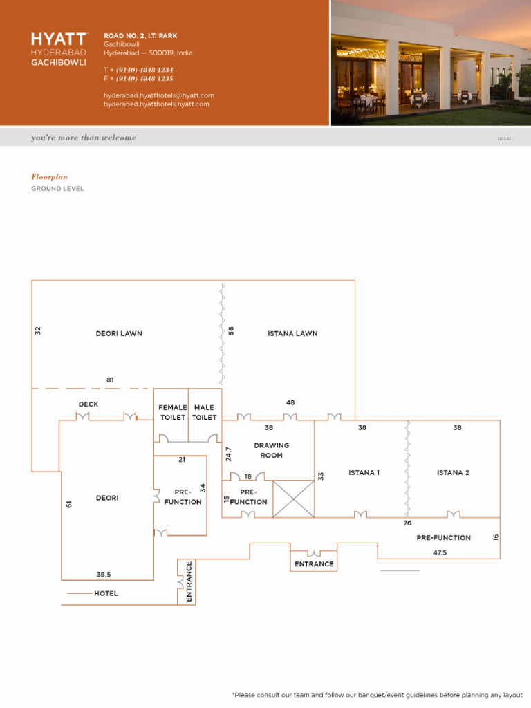 Hyatt Hyderabad Floor Plan English | PDF