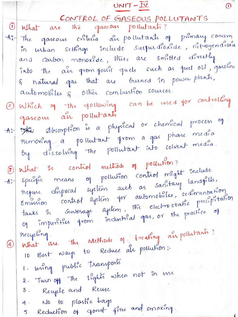 Air Pollution Unit 4 Pdf
