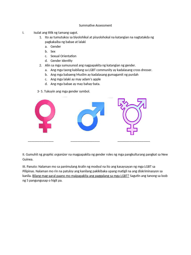 Summative Assessment A.1 | PDF