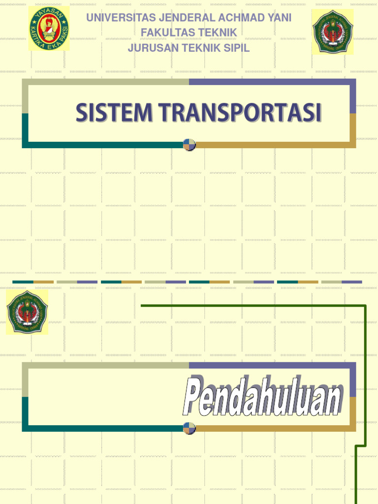 Pengantar Sistem Transportasi Modern | PDF