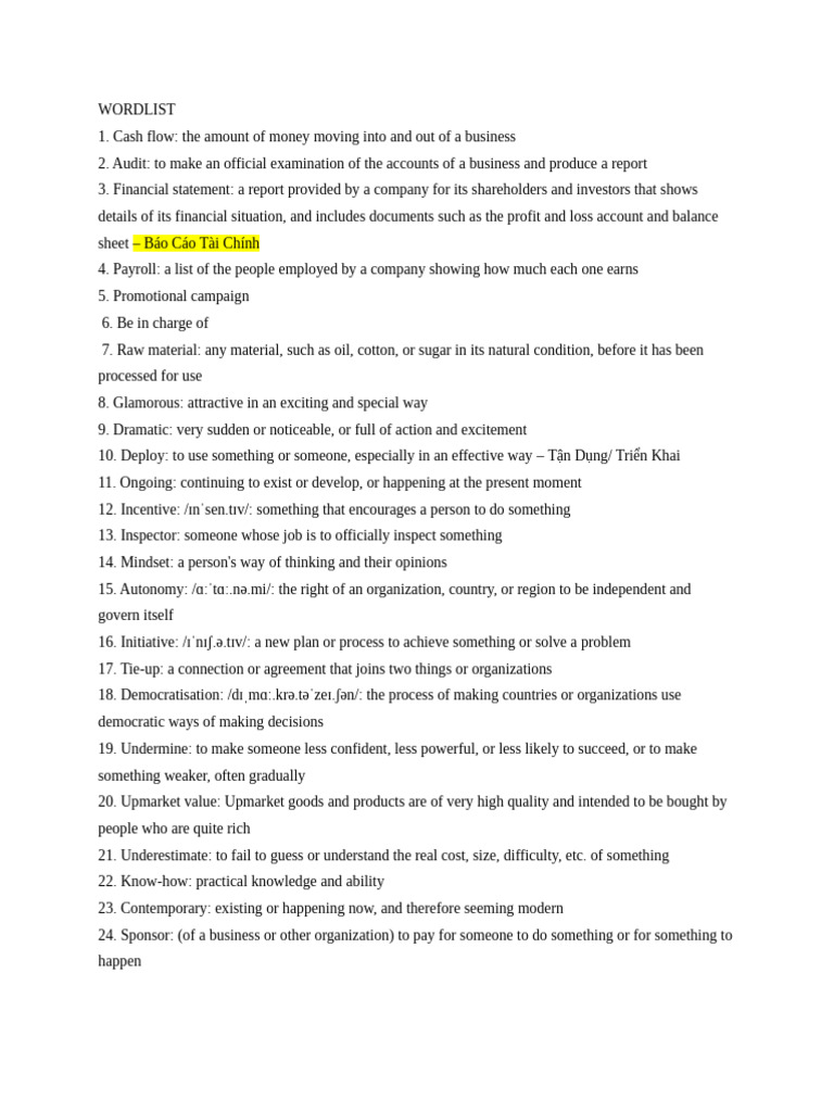Essential Business Terms Explained | PDF