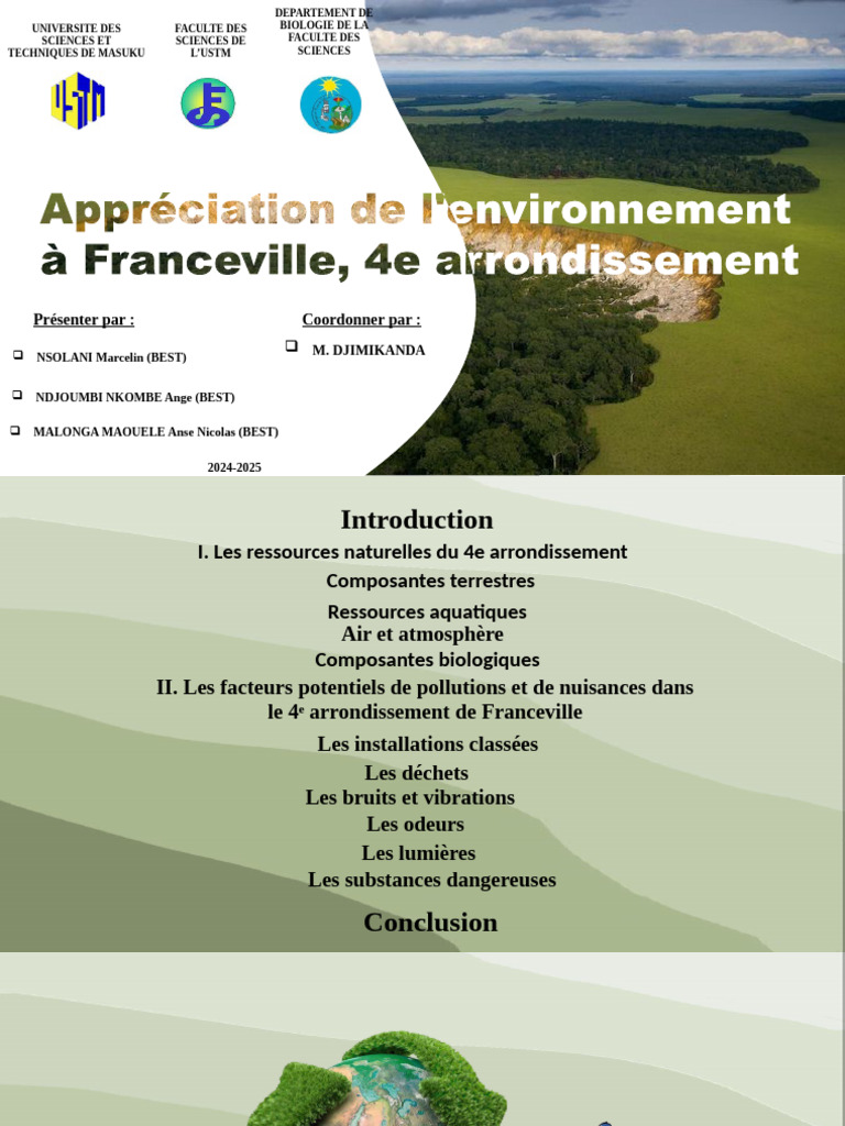 Presentation 1 | PDF | la pollution | Environnement naturel
