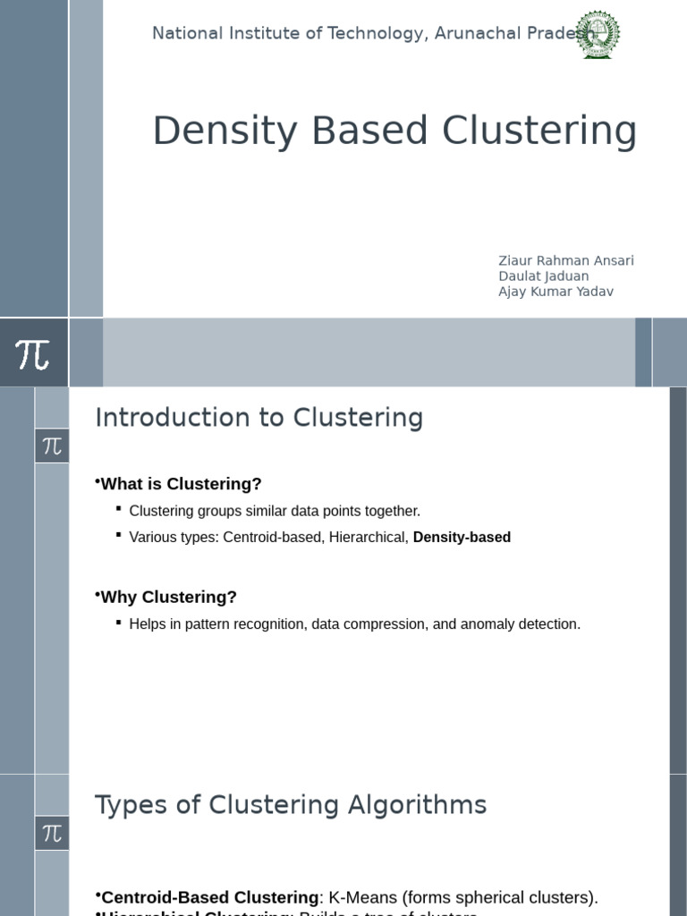 Understanding DBSCAN in Density-Based Clustering | PDF | Cluster ...