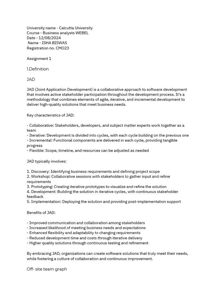 JAD, SDLC, and Team Dynamics Explained | PDF | Software Development ...