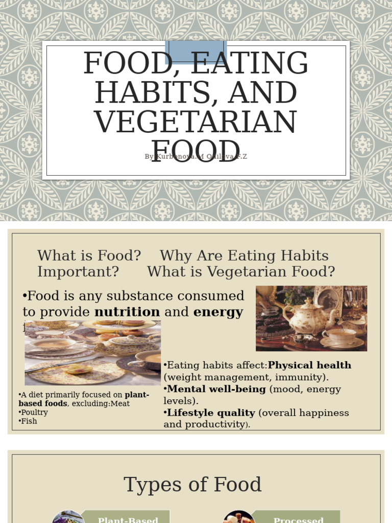 Vegetarian Diet and Eating Habits Guide | PDF | Foods | Vegetarianism
