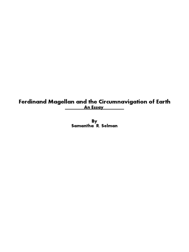 Реферат: Ferdinand Magellan Essay Research Paper Ferdinand MagellanFerdinand