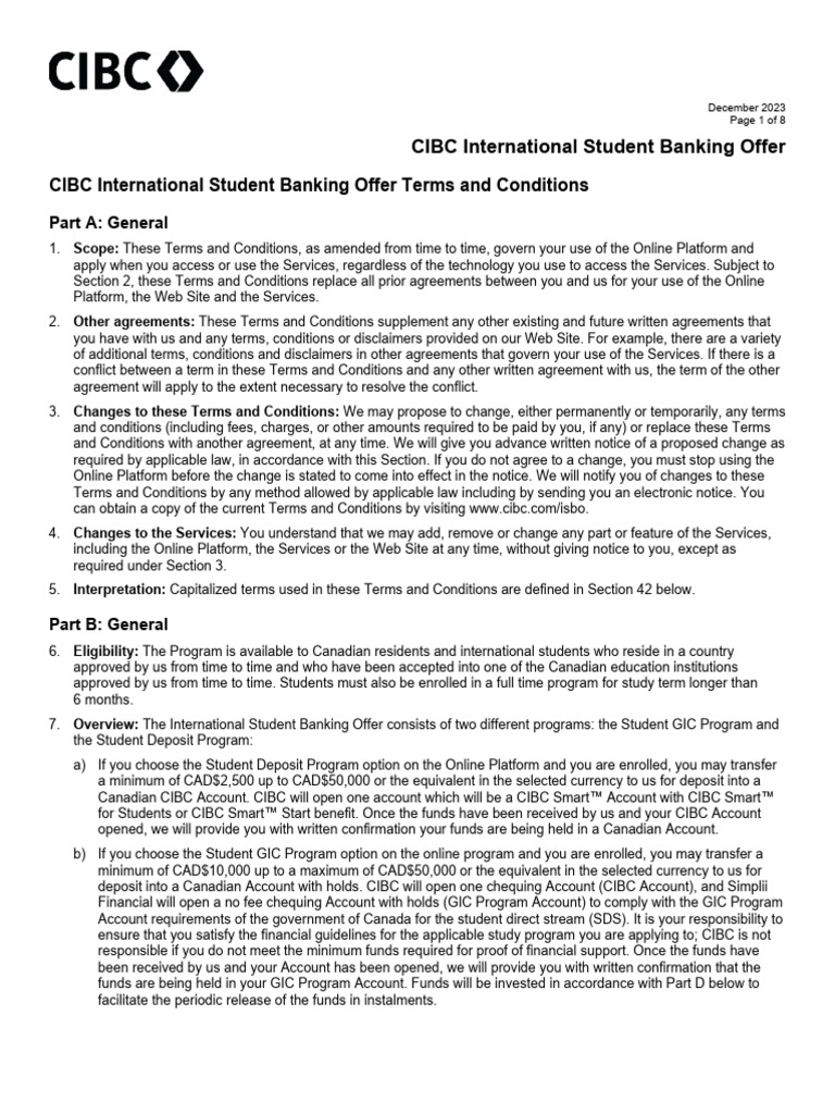 CIBC ISBO Terms & Conditions | PDF | Negligence | Damages