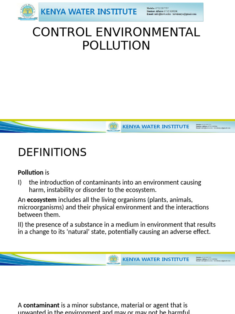 Environmental Pollution Control | PDF | Ozone | Particulates