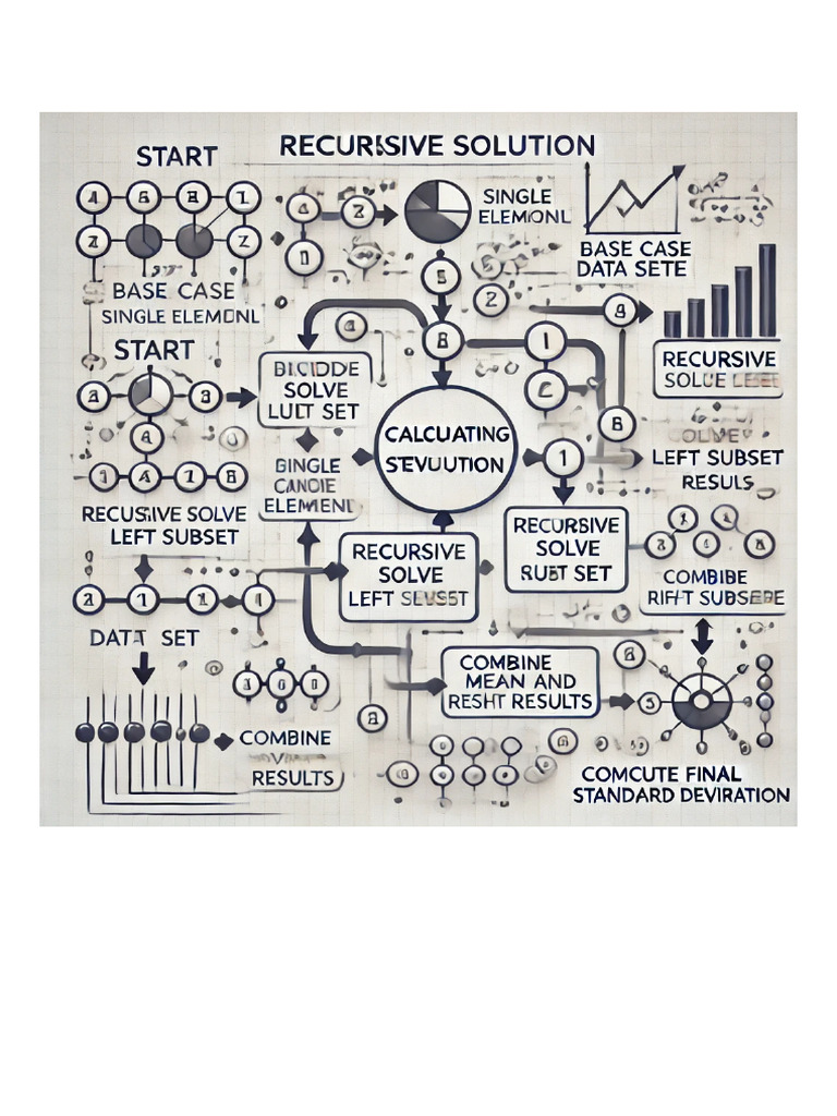 Recursive Solution Standard Deviation Flowchart Sample | PDF