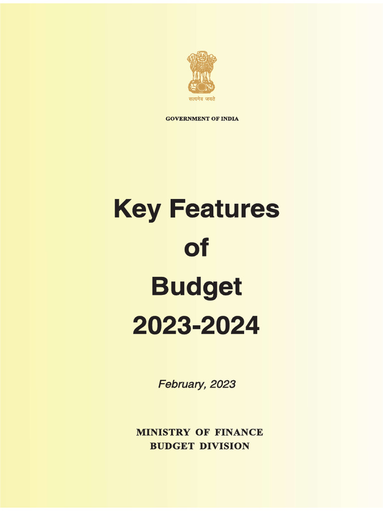 Budget 2023 24 English 1 | PDF