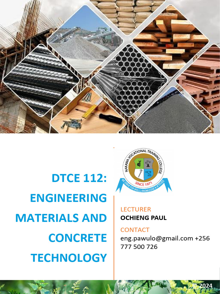 New Construction Materials and Concrete Technology Notes Issue 03 | PDF ...
