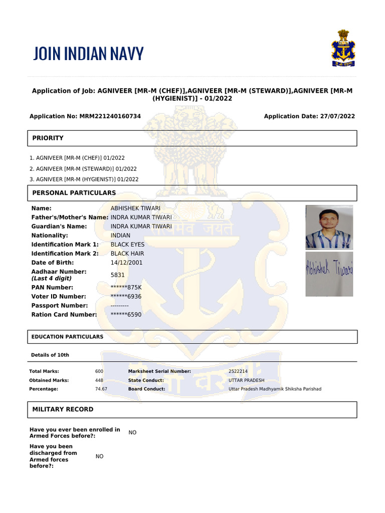 Application MRM221240160734 | PDF | Government | Justice
