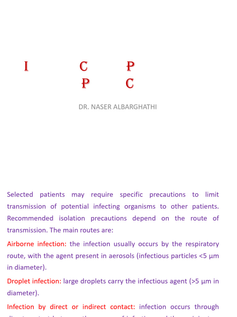Infection Control Precautions in Patient Care 10 | PDF | Infection ...