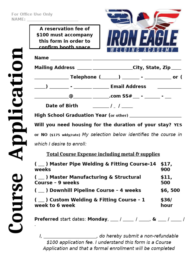 Course Application and Fee Submission | PDF