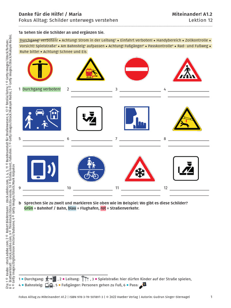 Miteinander A1 2 L12a Fokus Alltag | PDF