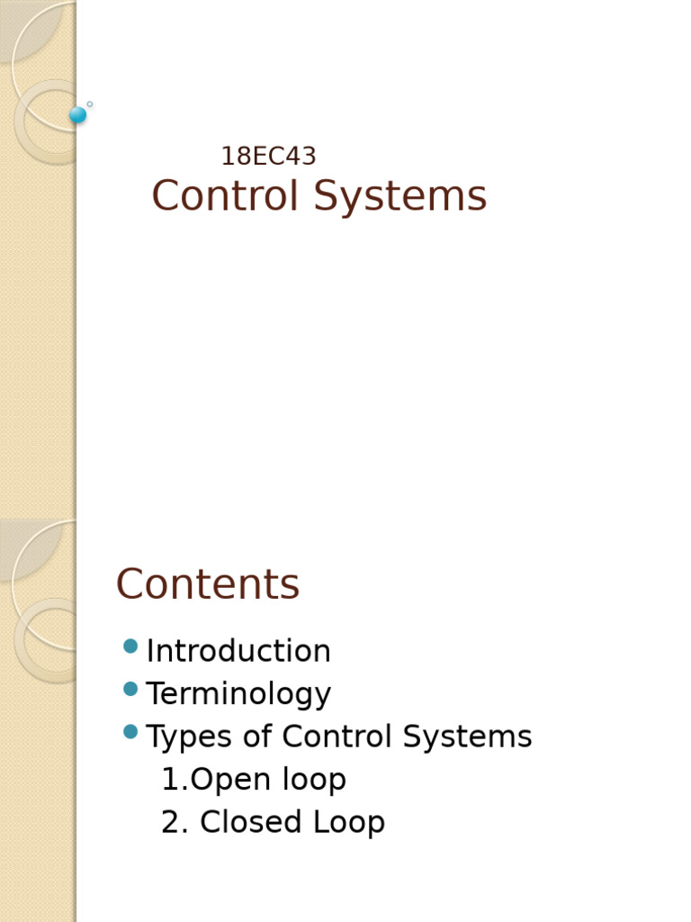 Control Systems | PDF
