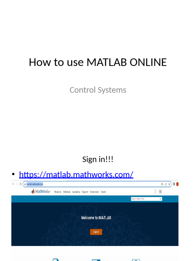 How to Use Matlab Online | PDF
