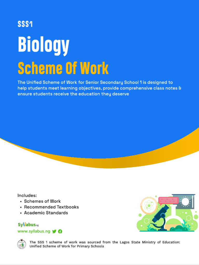 SS1 Biology Scheme of Work Overview | PDF | Microorganism | Ecology