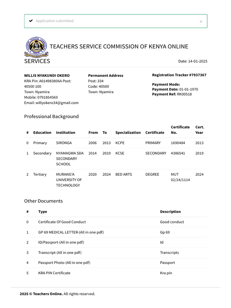 New Registration - Confirm and Print Details - Page 6 | PDF