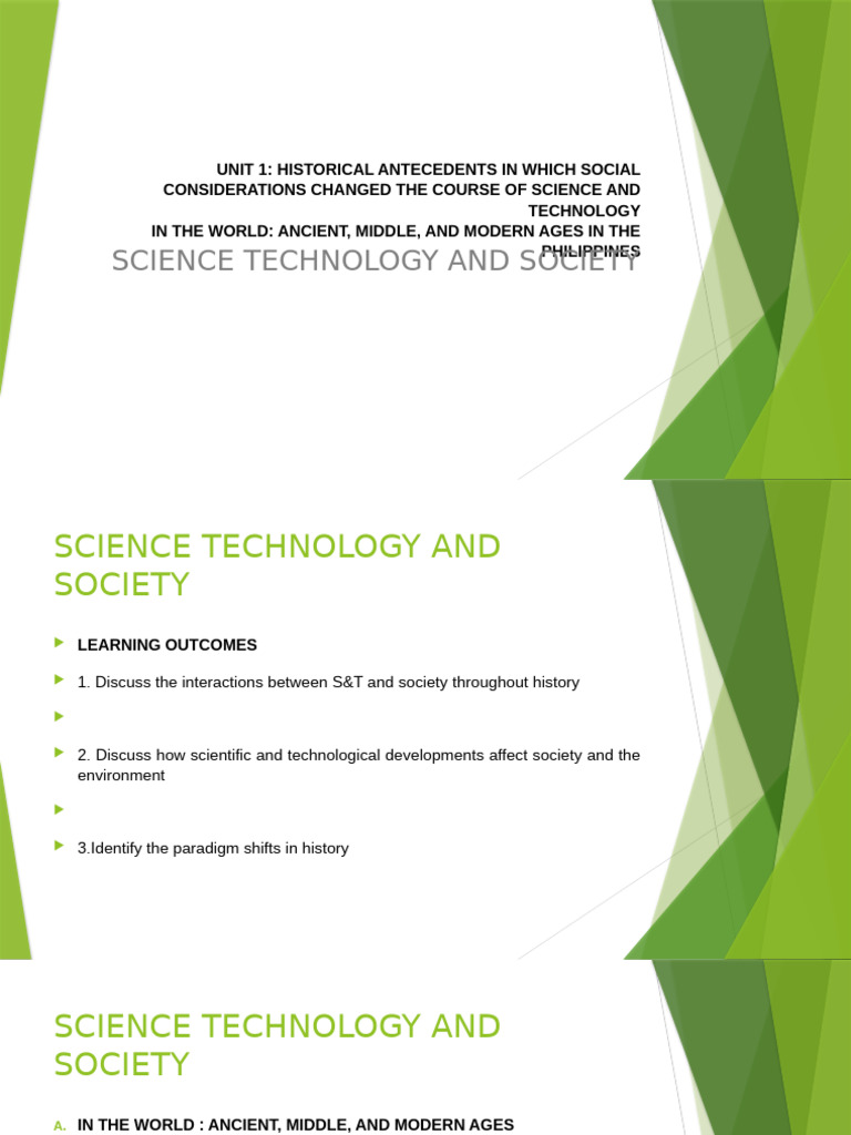 Historical Influences on Science and Technology | PDF | Science ...