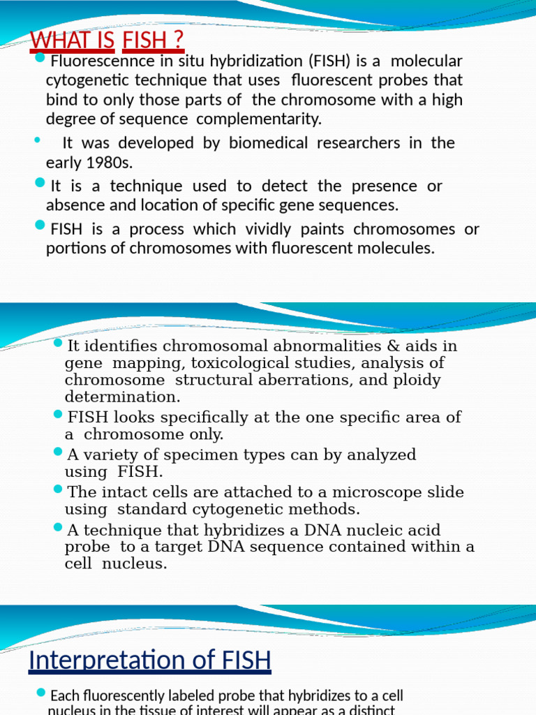 FISH | PDF | Fluorescence In Situ Hybridization | Life Sciences