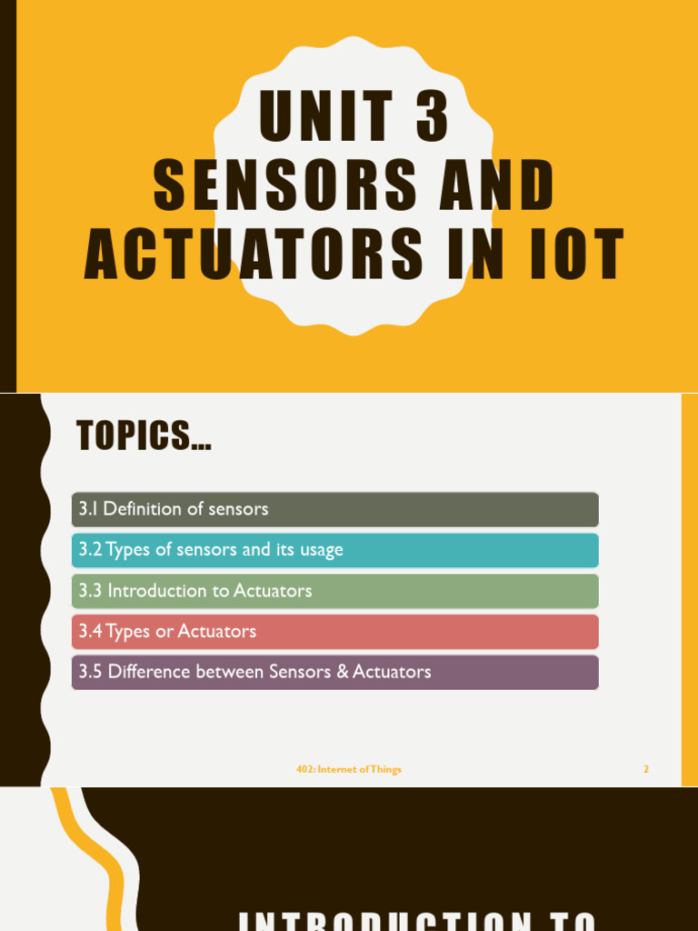 Understanding Sensors in IoT | PDF | Actuator | Sensor