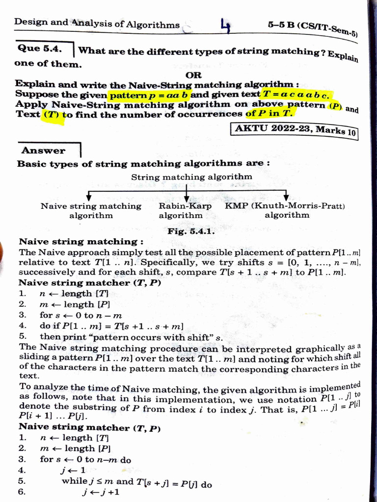String Matching Algorithms Explained | PDF | String (Computer Science ...