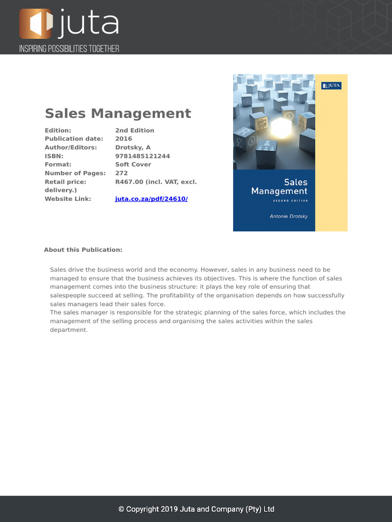 Essential Sales Management Guide | PDF