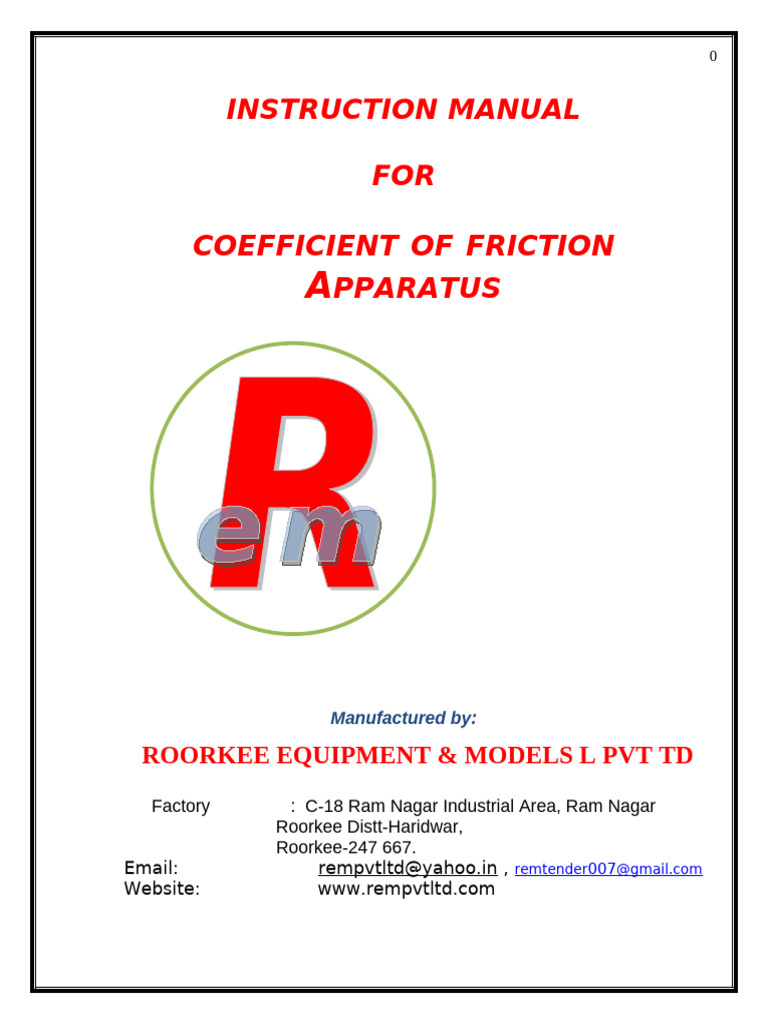 Coefficient of Friction App | PDF